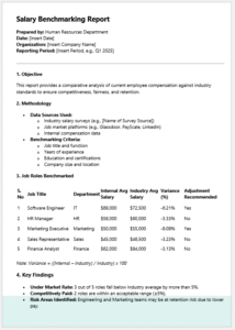 Salary Benchmarking Report Template
