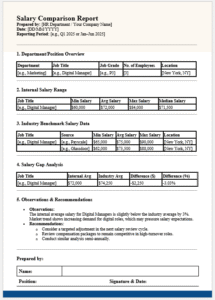 Salary Comparison Report Template
